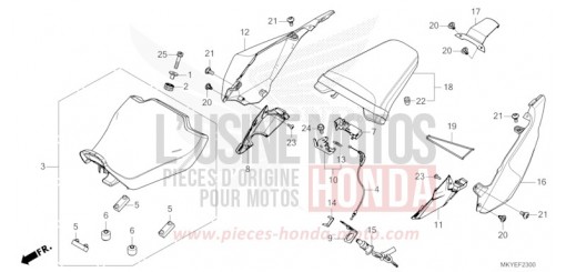 SEAT/REAR COWL CB650RACR de 2024
